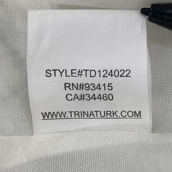 TRINA TURK Lace Dress Size 2 Ivory Mini 3/4 Sleeve Lined Square Neck Bride EUC - Picture 6 of 6